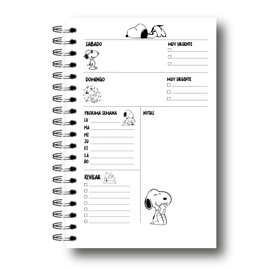 Libreta Snoopy