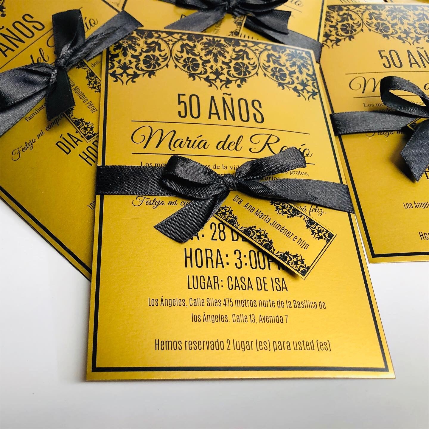 Invitación Dorada